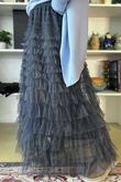 Bowie Mesh Midaxi Skirt Blue Steel /19 =